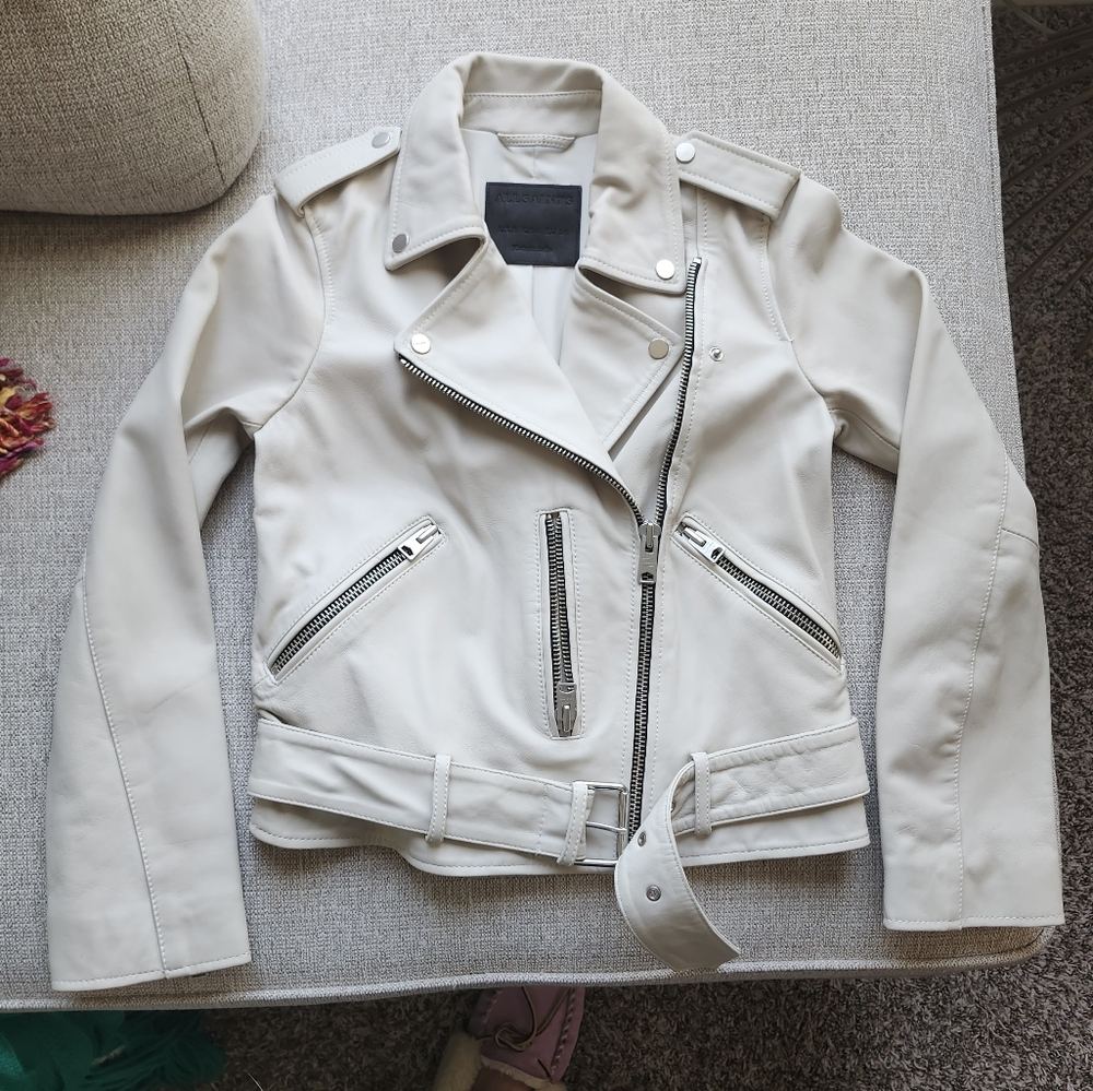 All Saints Balfern Genuine Leather Jacket